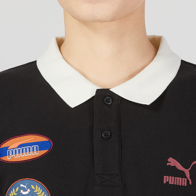 彪马(PUMA)男装女装 2023春季运动服潮流时尚健身训练舒适透气T恤 677381-01