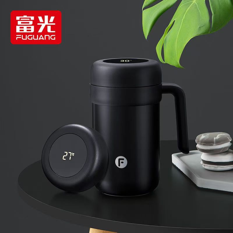 富光WFZ1189-580B智能保温杯男女士高档316不锈钢黑色580ml