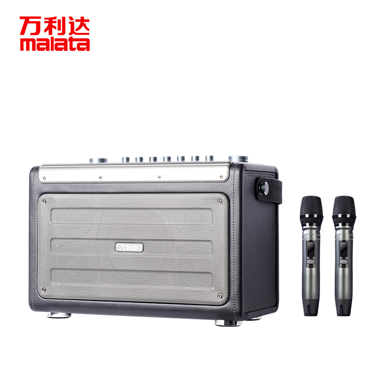 万利达 M+9121 阳光宝盒系列广场舞音响户外移动手提便携蓝牙音箱带无线麦克风 M+9121灰色(6.5英寸)