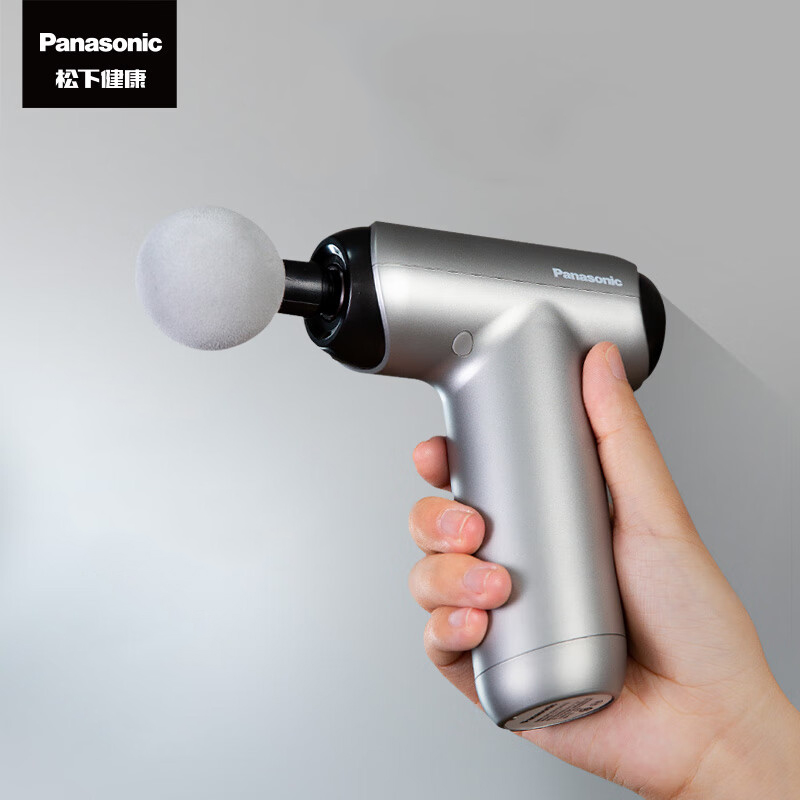 松下(Panasonic)筋膜枪 肌肉按摩器便携式家用迷你mini专业级放松颈膜仪 EW-RAD22 金属灰 / 台高清大图