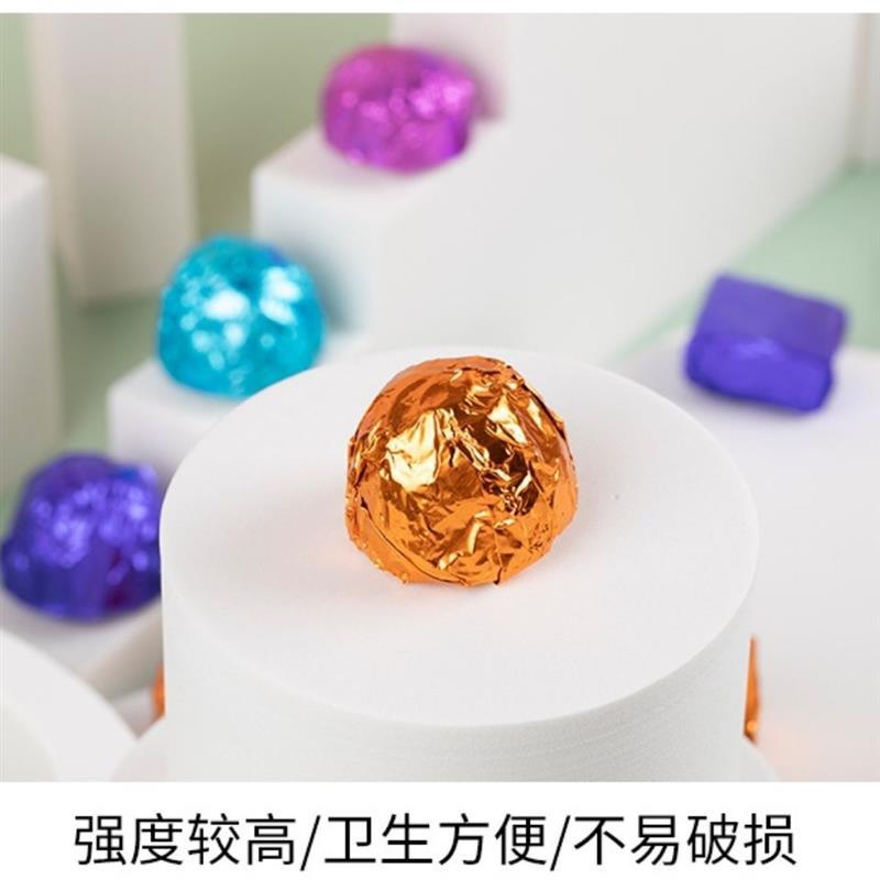 金色多色多尺寸锡纸用于包装棒棒糖巧克力药丸芝麻丸蜜锡纸