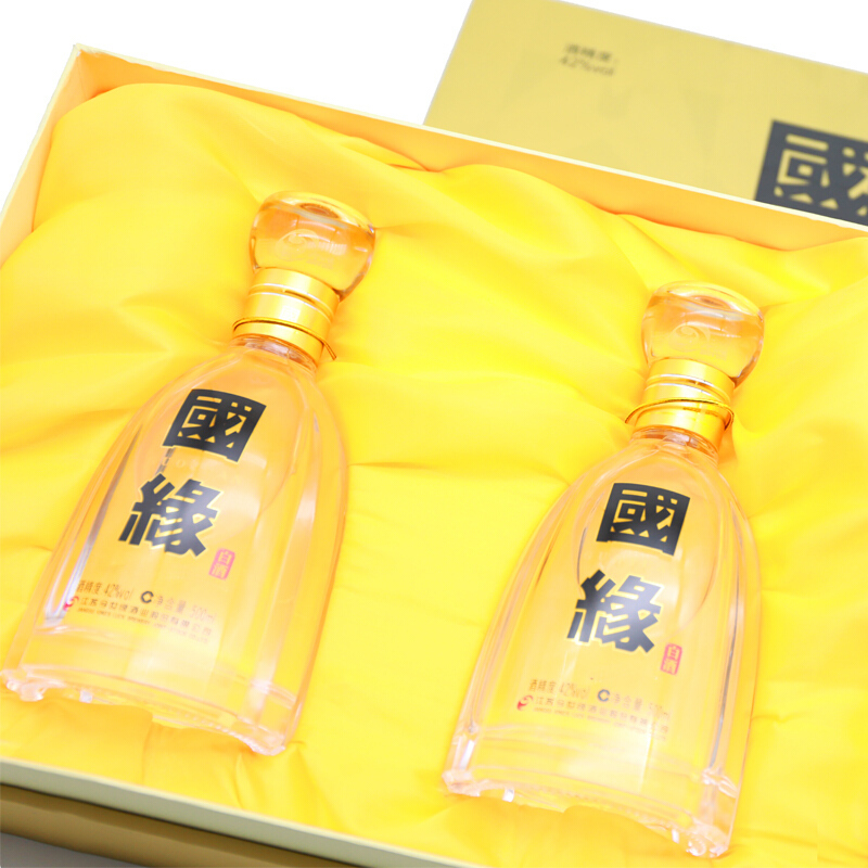 今世缘 国缘四开 42度 500ml*2瓶 幽雅醇厚型 礼盒装 白酒
