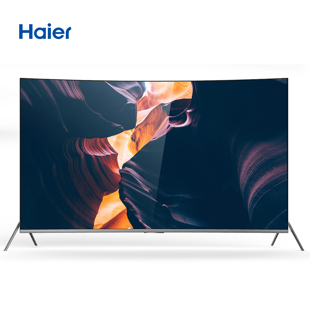 海尔(haier)彩电 55qm62 55英寸曲面 4k超高清电视 语音遥控 模块化