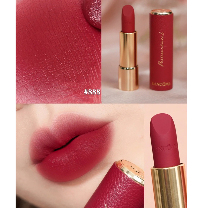 送礼盒兰蔻lancome七夕情人节限定皮革唇膏口红888小野莓