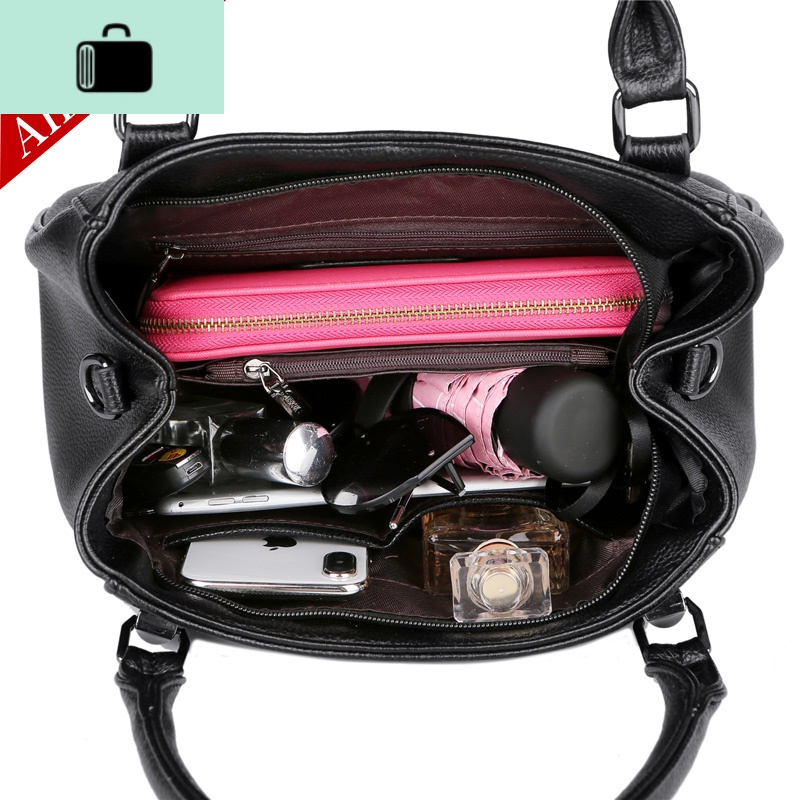 时尚真皮中年妈妈包2020新款中老年女包包婆婆软皮大气斜挎手提包NEWLAKE高清大图