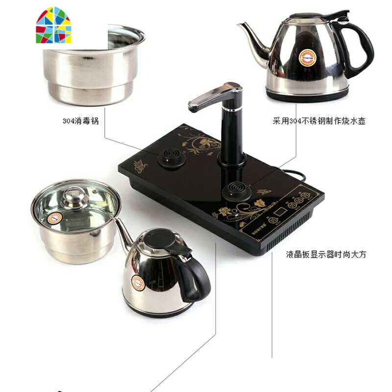 智能电茶炉快速炉电磁炉自动上水食品级电热水壶电茶壶抽水茶具 FENGHOU 宽20??长37节节壶套装高清大图