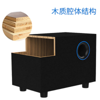 乐放/LOYFUN木质音箱台式迷你小电脑音箱音响桌面低音炮套装 多媒体音箱 D230 有线版黑蓝色