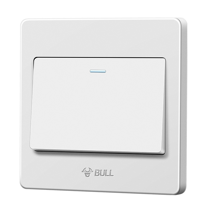 公牛(BULL) 开关插座G07系列 一开单控开关 86型面板G07K111Y 白色 暗装