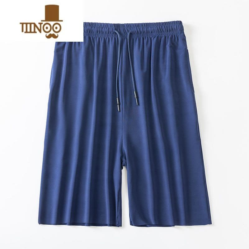 YANXU睡裤男款男士居家冰丝短裤家居服大裤衩夏季沙滩裤休闲宽松五分裤图片