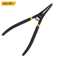 得力(deli) 50号铬钒钢外直卡簧钳轴用挡圈钳轴用弹簧钳9英寸 DL20922