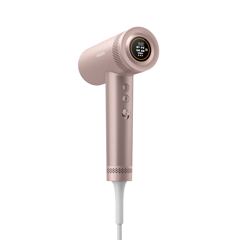 飞利浦(PHILIPS)7系PRO高速护发吹风机鎏金筒负离子水离子呵护家用轻音小巧便携金生日礼物送女友BHD737/05