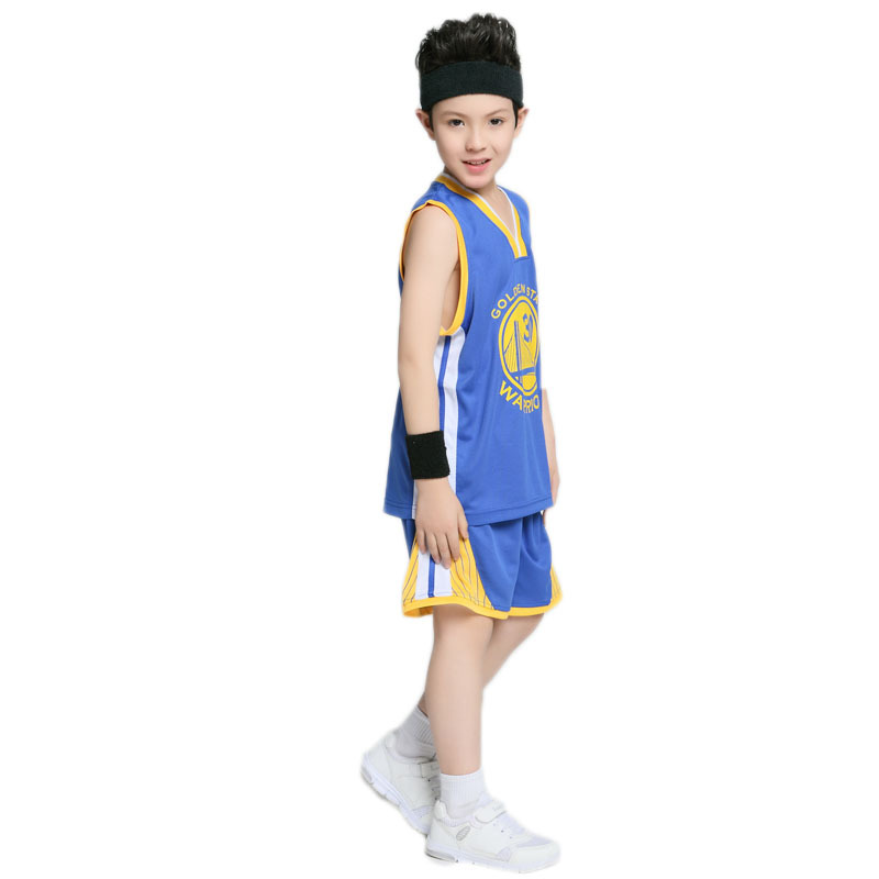 [促销]勇士公牛球衣运动儿童篮球服套装男童女童大童装骑士热火定制湖人
