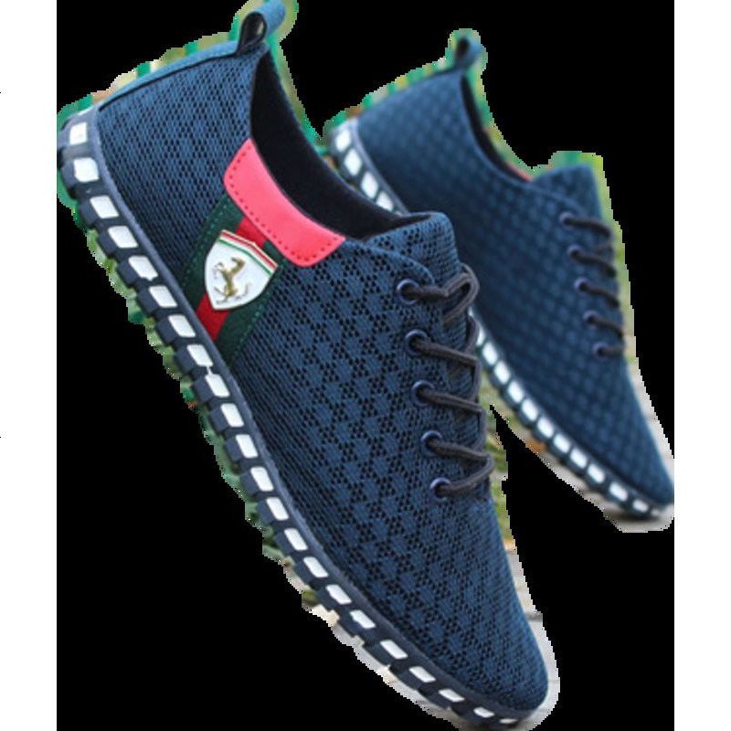 夏季透气网眼男鞋子夏天初中学生网状运动休闲网纱青少年镂空网鞋