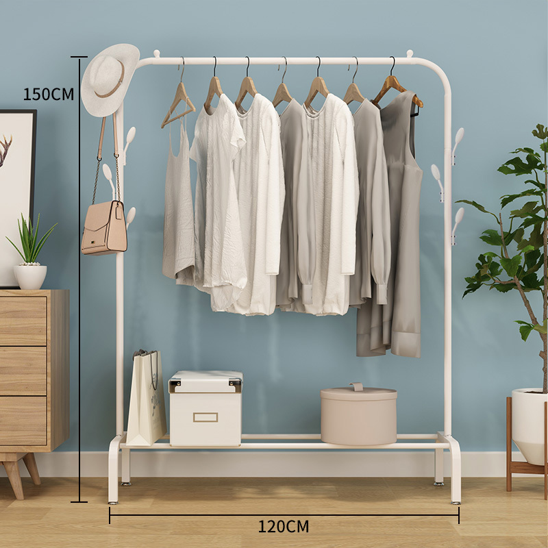 落地折叠室内单杆式晒衣架晾衣架衣帽架古达卧室挂衣架家用简易凉衣服