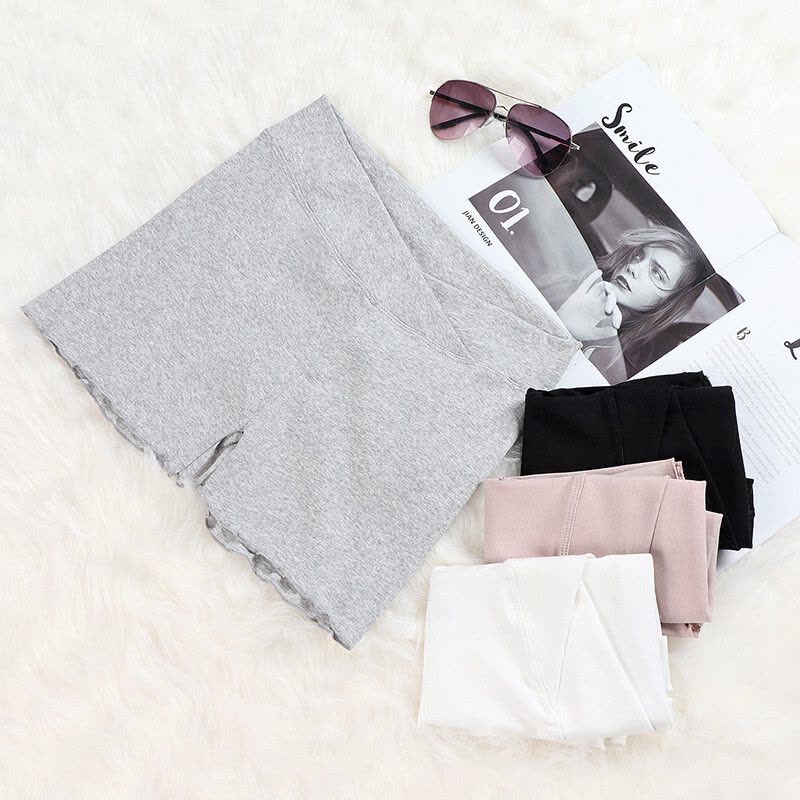 迪鲁奥(DIUAO) 孕妇安全裤防托腹低腰宽松孕妇装短裤怀孕期夏季薄款孕妇裤子 交叉-灰色 图片