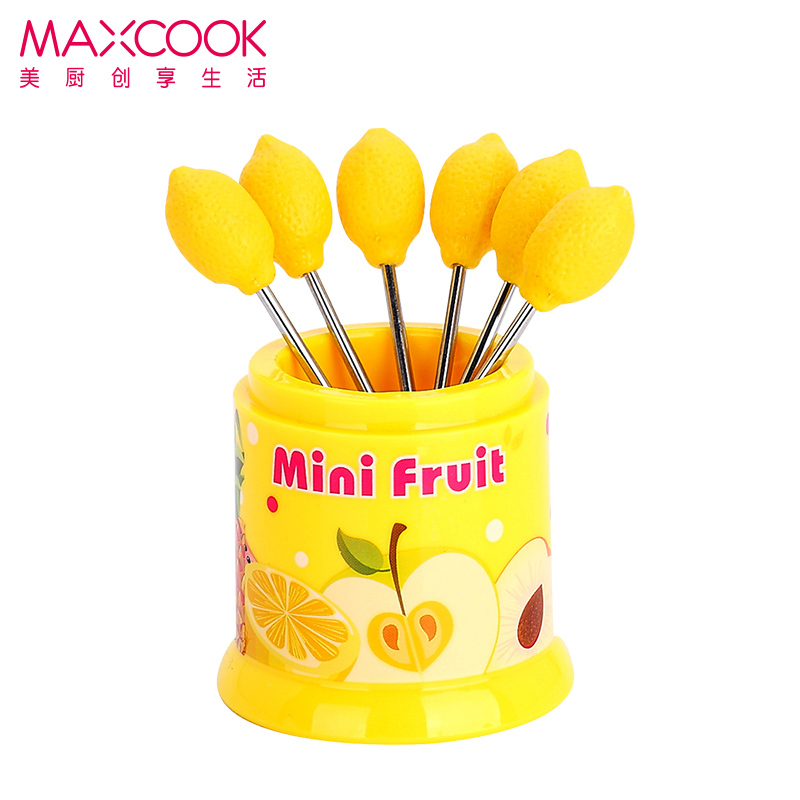 美厨(maxcook)水果叉 MCAC-11 (可爱 收纳方便 可反复使用)