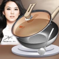 中康铁锅不粘锅炒锅炒菜锅32cm优质精铁不生锈无涂层不粘家用电磁炉锅燃气灶通用锅具