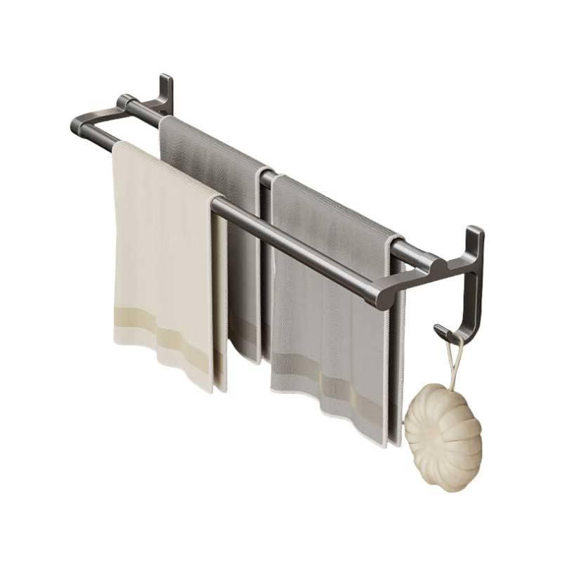 端固晾衣架毛巾架双杆60cm个高清大图