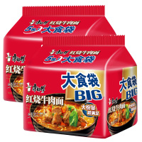 康师傅五连包2份 大食袋红烧牛肉面 145g*10袋 方便面泡面