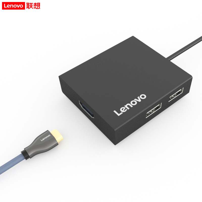 联想typec拓展坞macbook pro/air转换器小新苹果电脑转接头Mac笔记本USB扩展坞hdmi网线网口VGA