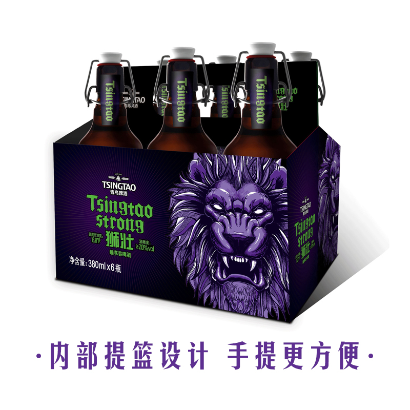 青島啤酒TSINGTAO狮壮16.8度380ml*6*2箱啤高清大图