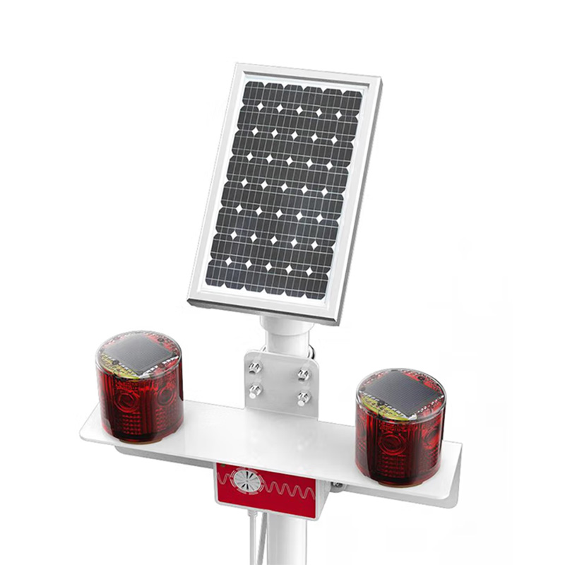 日昇之光(RECEN)RXH8305 1W 3.7V 2Ah IP67 太阳能警示灯 带立杆 1套 红色高清大图