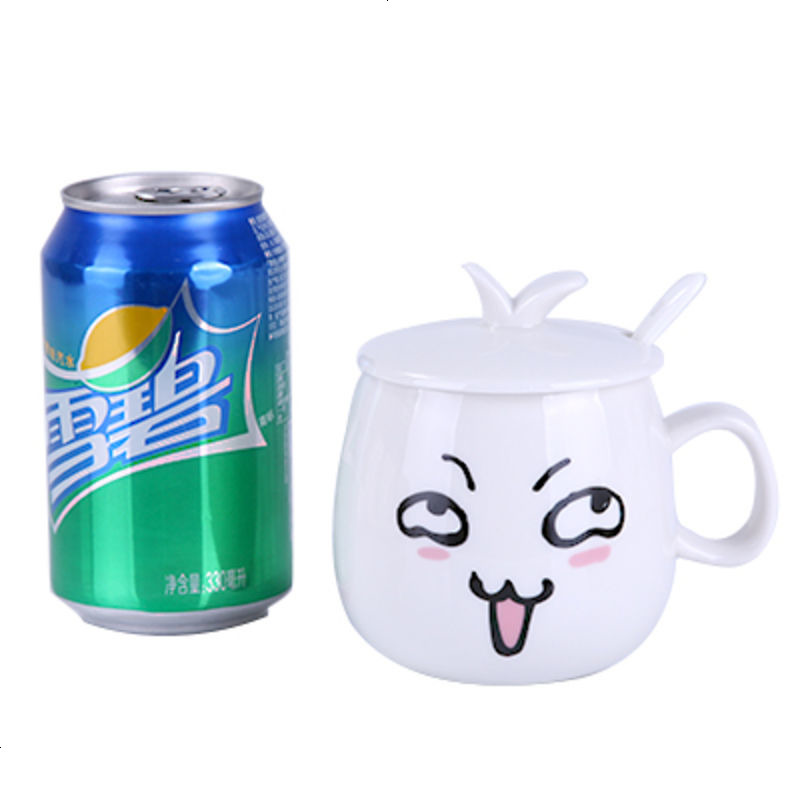 陶瓷咖啡杯可爱个性情侣牛奶水杯大容量喝水杯子创意带盖勺马克杯