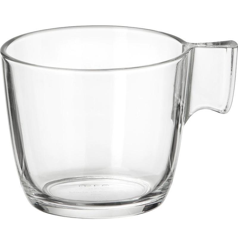 宜家正品 斯黛纳 玻璃杯大杯咖啡杯家用水杯透明杯子马克杯热水