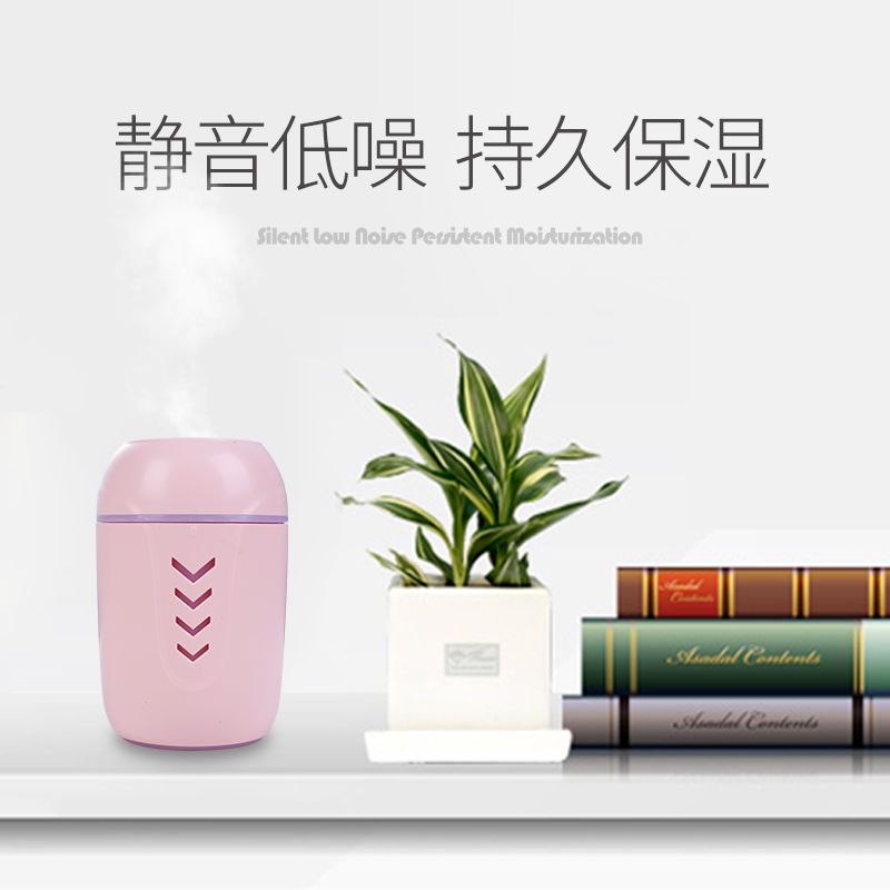 三合一usb空气加湿器迷你车载多功能车用家用办公桌面|蓝色-送精油 基础款