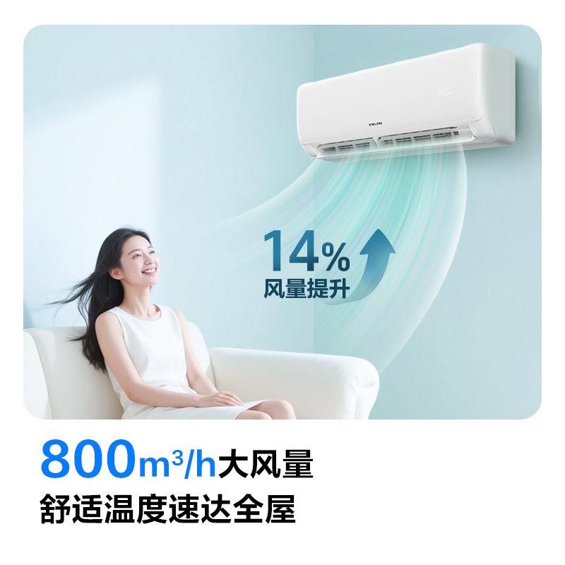 [海信出品]科龙KELON空调静省电空调1.5匹空调 新一级能效壁挂式冷暖空调 智能WiFi 除湿柔风感35GW/QS1高清大图