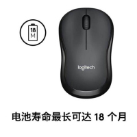 M220 鼠标 无线鼠标 办公鼠标 静音鼠标 对称鼠标 灰黑色 带无线2.4G接收器