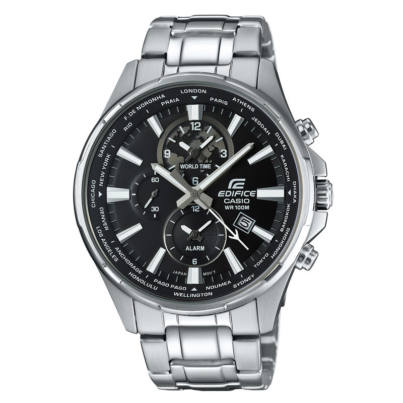 卡西欧casio手表edifice系列商务时尚钢带石英男表efr304d1a