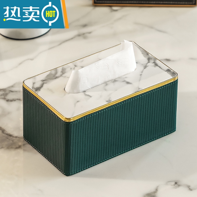 敬平纸巾盒客厅轻奢简约现代创意家用桌面ins网红餐厅餐巾抽纸盒 月岩灰罗马柱纸巾盒 大号高清大图