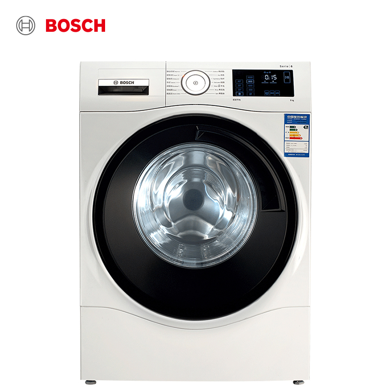 博世(BOSCH)9公斤 全自动变频滚筒洗衣机 家用大容量 净效除菌 高温筒清洁 XQG90-WAU284600W