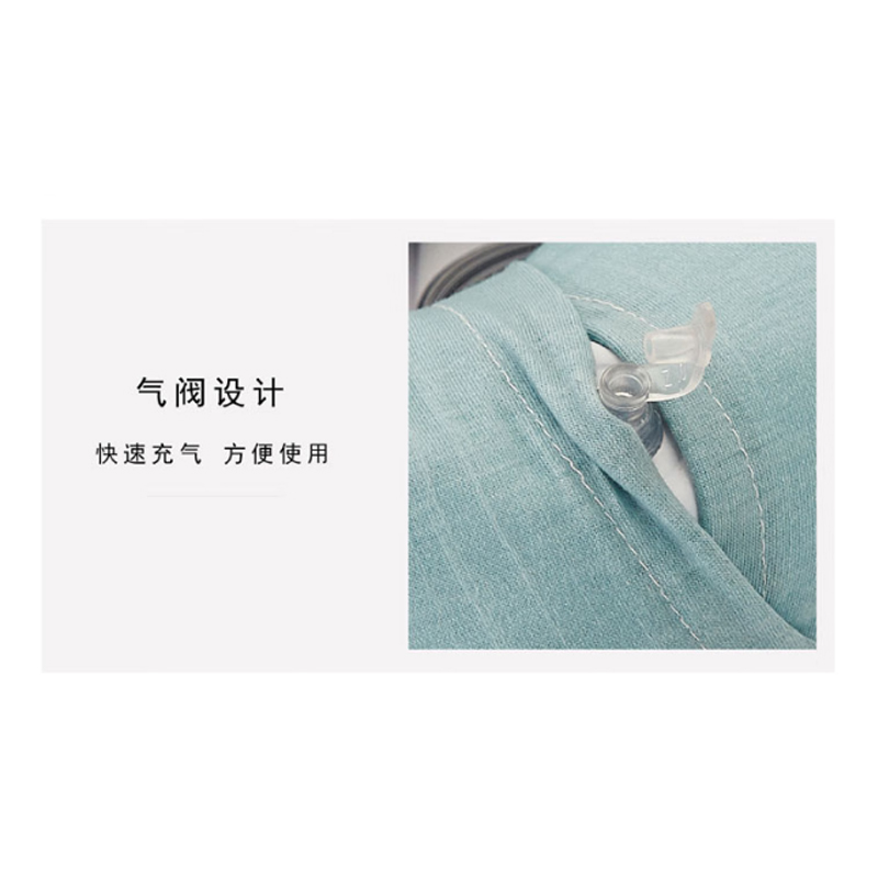 艺色 旅行奢享五件套(布套充气枕+折叠拖鞋+加大眼罩+耳塞+收纳袋)麻灰色 ES-L418-5高清大图