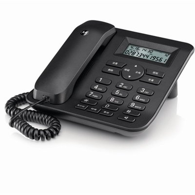 摩托罗拉(MOTOROLA) CT410C普通家用/办公话机 来电显示 电话机 商务有绳座机(黑色)