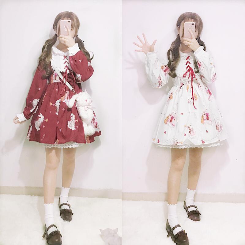 春夏季日系可爱二次元cosplay服装女洛丽塔学院风学生软妹连衣裙