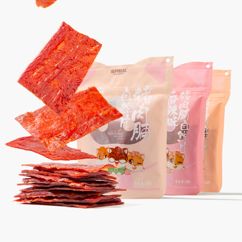 三只松鼠 肉脯 猪肉脯自然片150g(休闲零食)