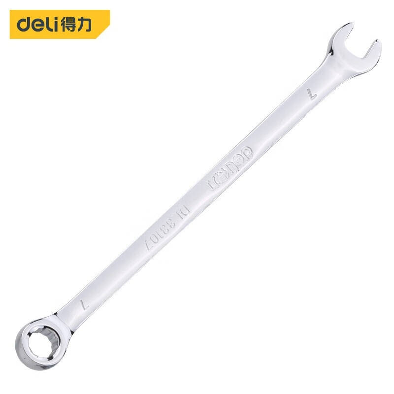 得力工具 DL33125 镜面两用扳手铬钒钢(银) 25mm(单位:把)