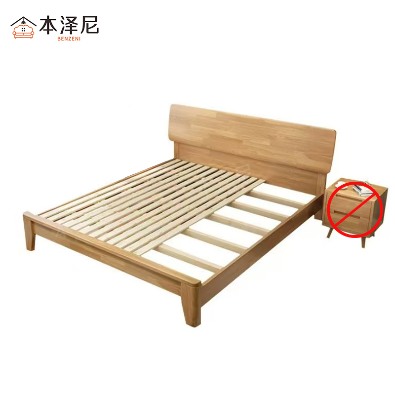 本泽尼 实木床 HTX-SMC1289 1200*2000*880mm 张高清大图