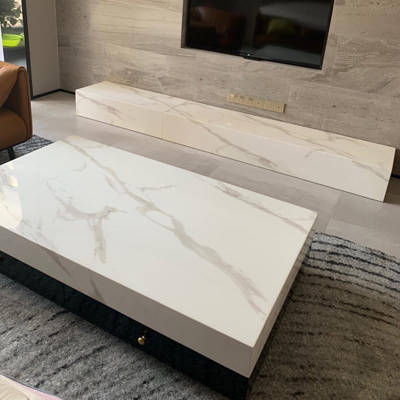 岩板电视柜意式极简地柜法耐现代时尚简约储物柜客厅家具组合地台