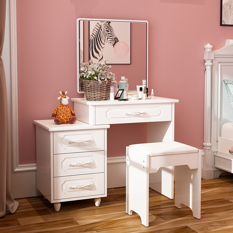 闪电客宜家梳妆台多功能ins卧室梳妆台网红简约现代小户型经济型化妆