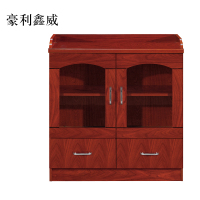 豪利鑫威胡桃色餐边柜简约茶水柜二门800*400*860