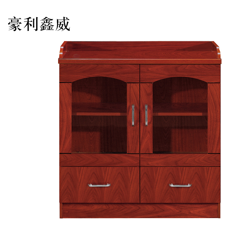 豪利鑫威胡桃色餐边柜简约茶水柜二门800*400*860