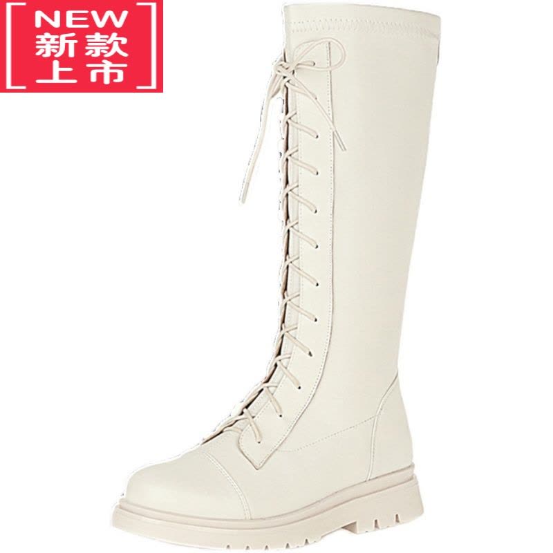 可莉允女童马丁靴2022春秋新款公主皮靴高筒长靴走秀演出鞋单靴儿童靴子图片