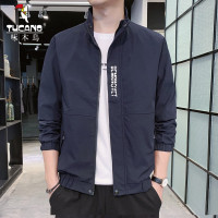 啄木鸟夹克男装男士2021春秋季新品外套立领新款休闲潮流百搭商务上衣