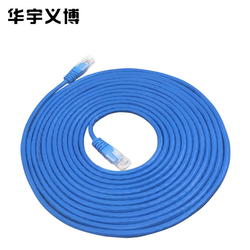 华宇义博 CAT6千兆网络家用装修电脑宽带 六类网线 非屏蔽八芯双绞连接线 成品跳线 5米 条 (1)条