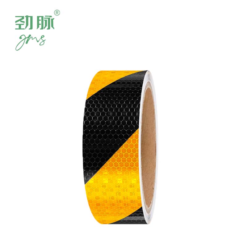 劲脉 反光警示带 黑黄斜纹-长5M*宽5CM 卷高清大图