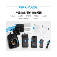 摩托罗拉(MOTOROLA) GP328D 数字对讲机 模拟/数字双兼容 黑色