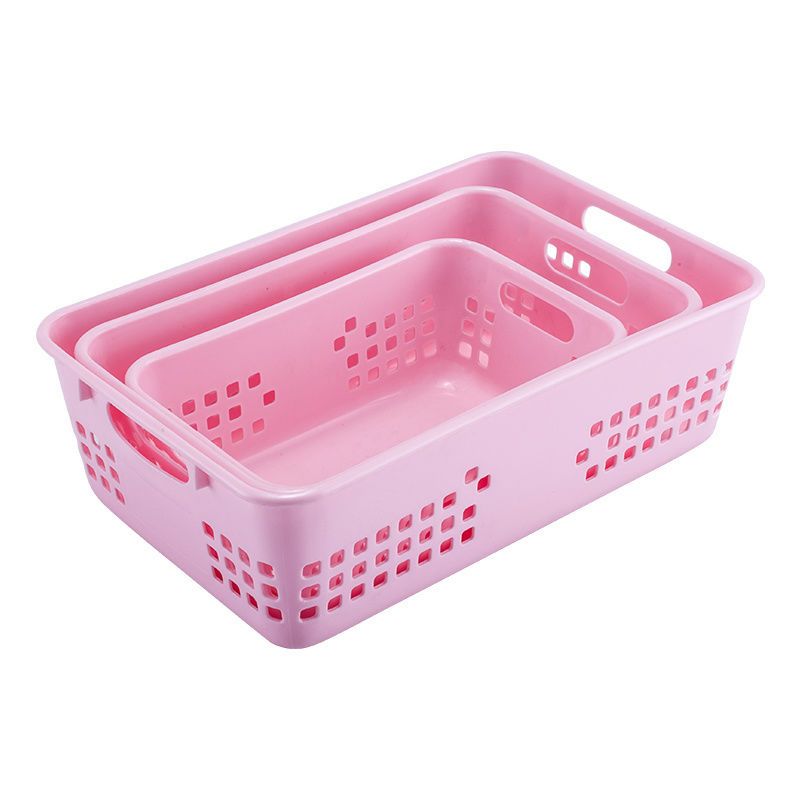 桌面储物盒篮子小收纳筐塑料幼儿园玩具筐大号买菜水果框厨房菜篮